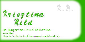krisztina mild business card